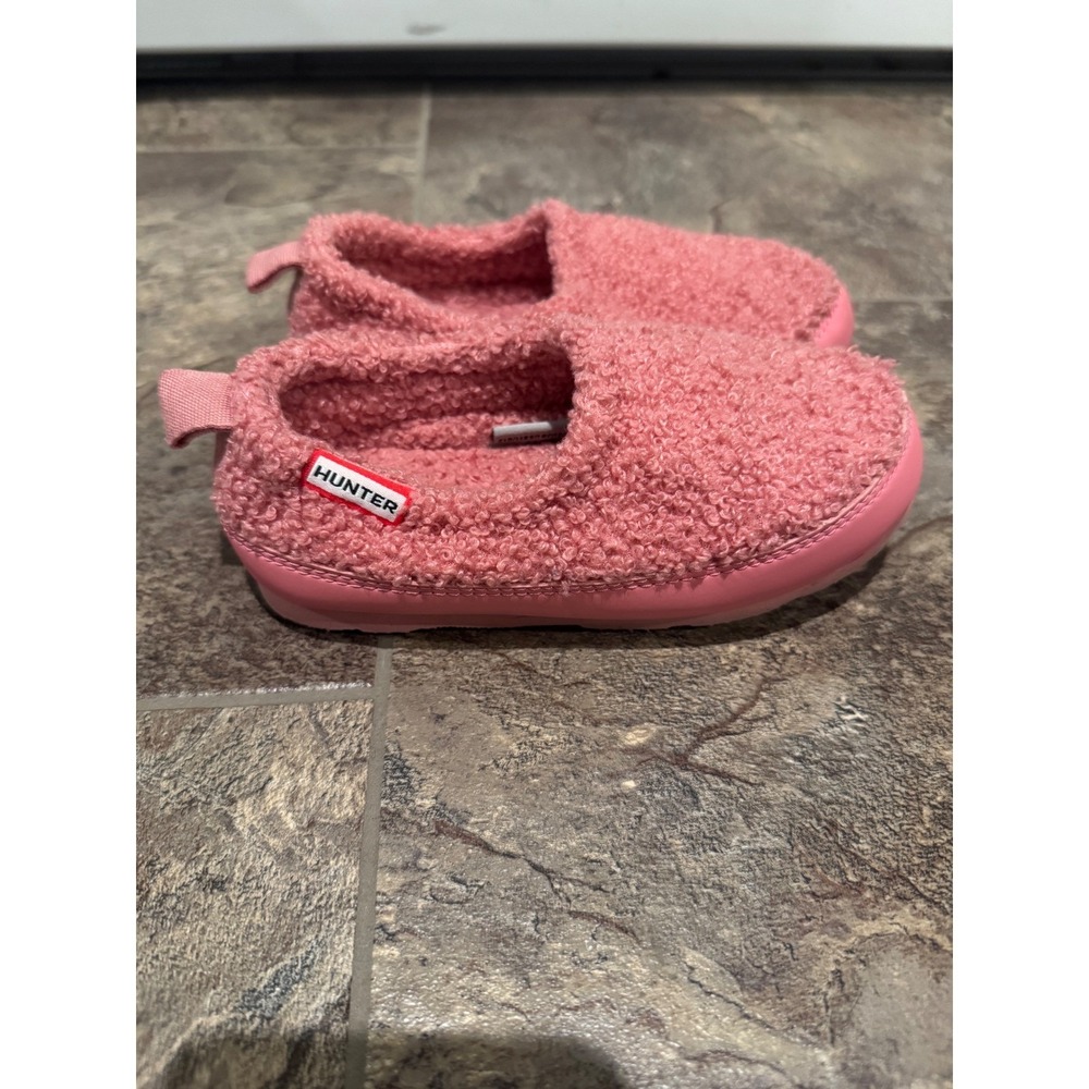 Hunter Kids First Sherpa Pink Slippers‎ Shoes Girls EU 28 UK 10 US 1